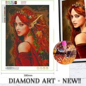 New 5D DIY Full Drill Diamond Art Kit, Fairy, Mosaic Coded 11.81" x 15.7"